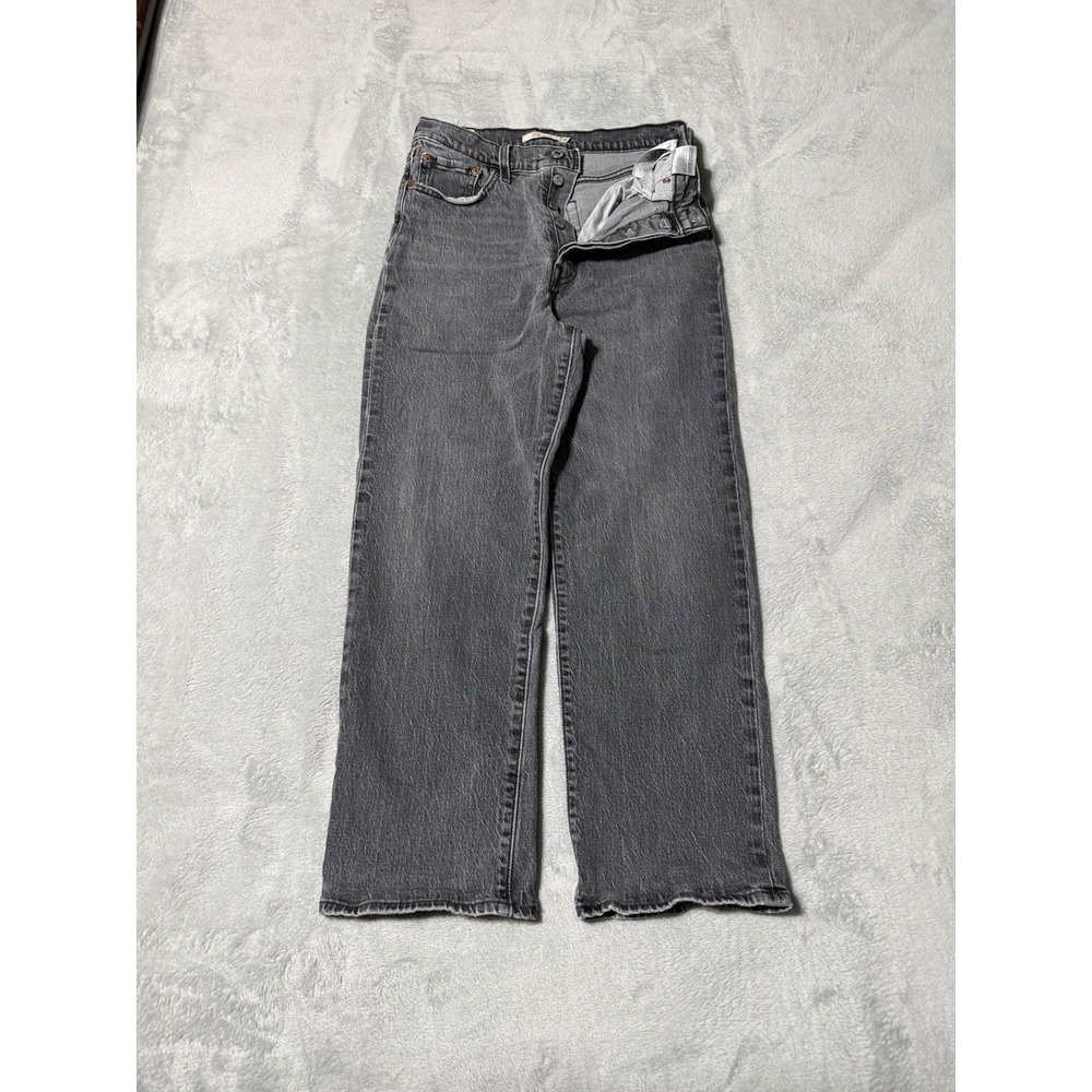 Levi's Premium Jeans Womens 25 Ribcage Straight Joli Thorax Droit 25x25 Gray